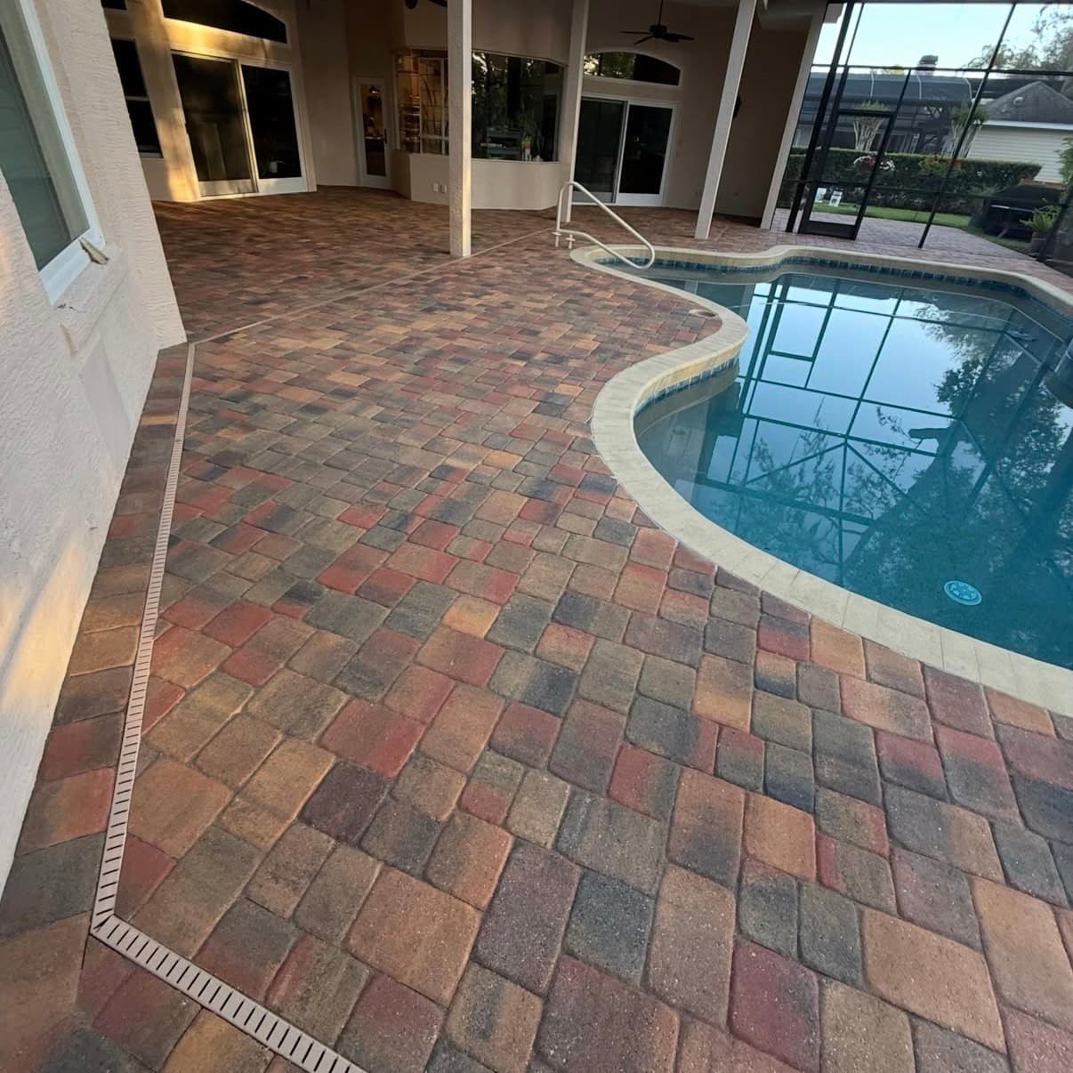 Wet look paver sealing transformation