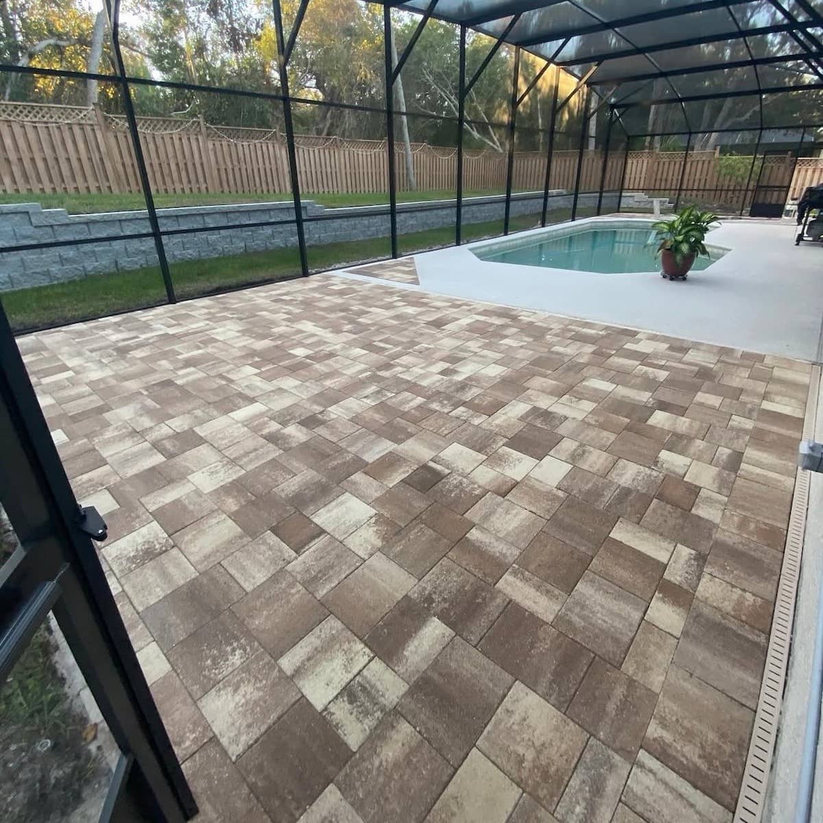 Wet look paver sealing transformation