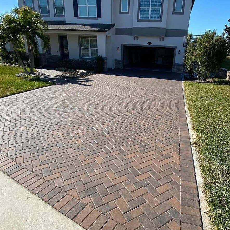 Wet look paver sealing transformation