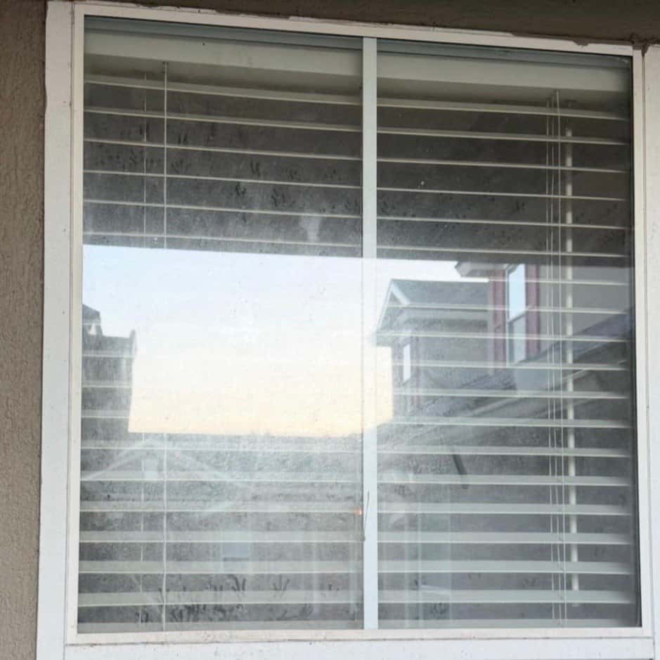 Exterior window washing transformation before and after