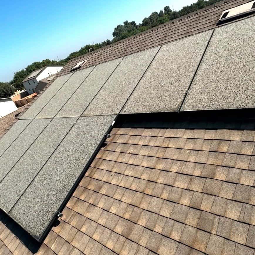 Professional solar panel washing results